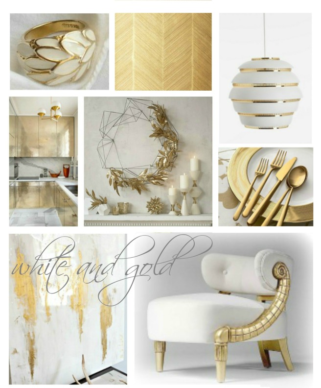 white and gold interior and home decor